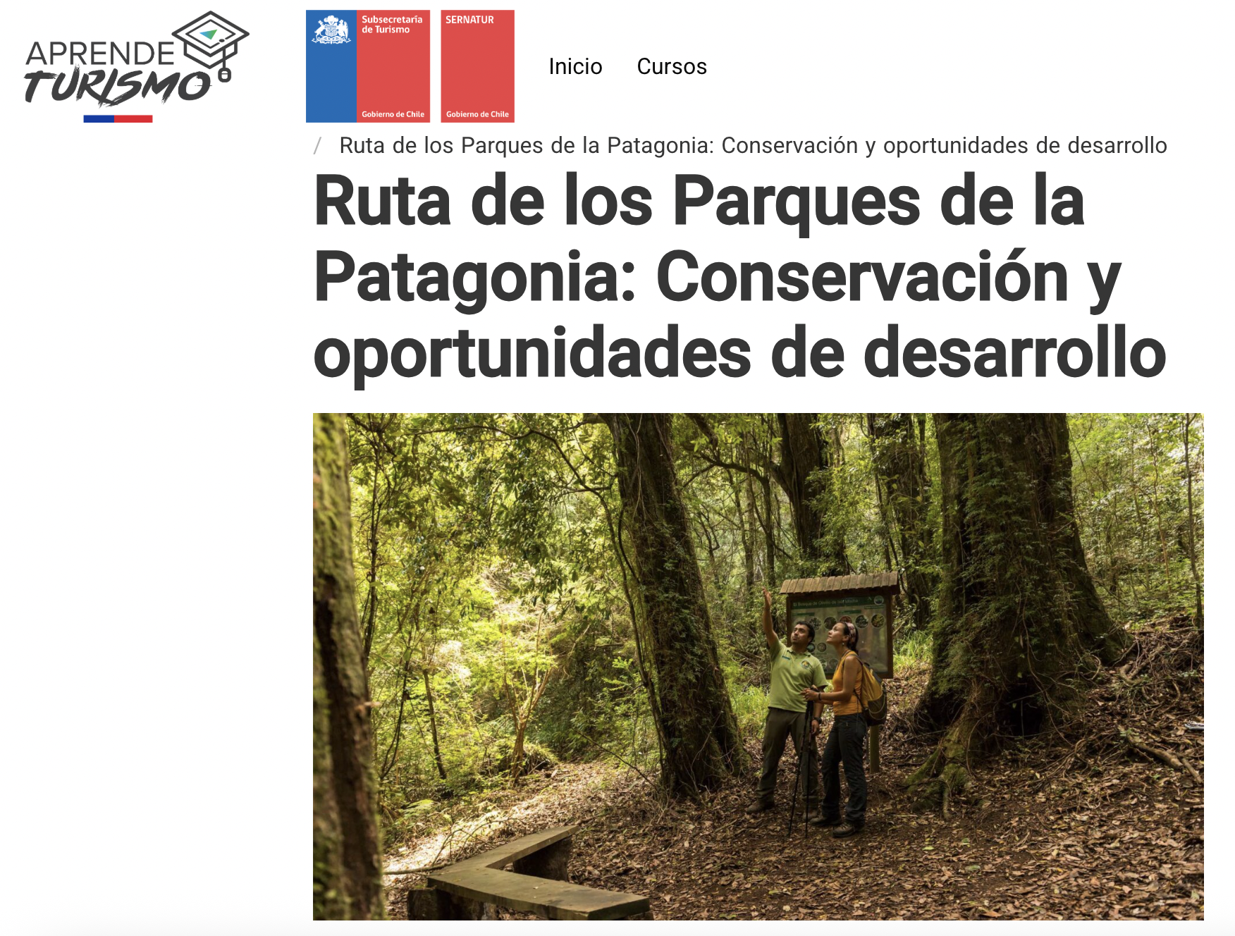 Curso Ruta de los Parques de la patagonia Diseño y desarrollo de programa de capacitación "Rutas de los Parques de la Patagonia" - Imagen 1
